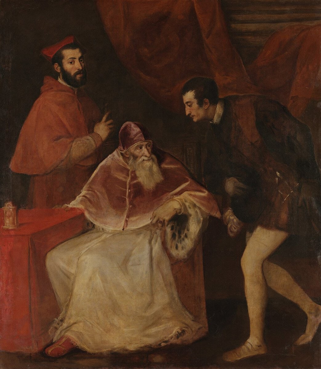 Tiziano'nun Papa III. Paul ve Torunları tablosu