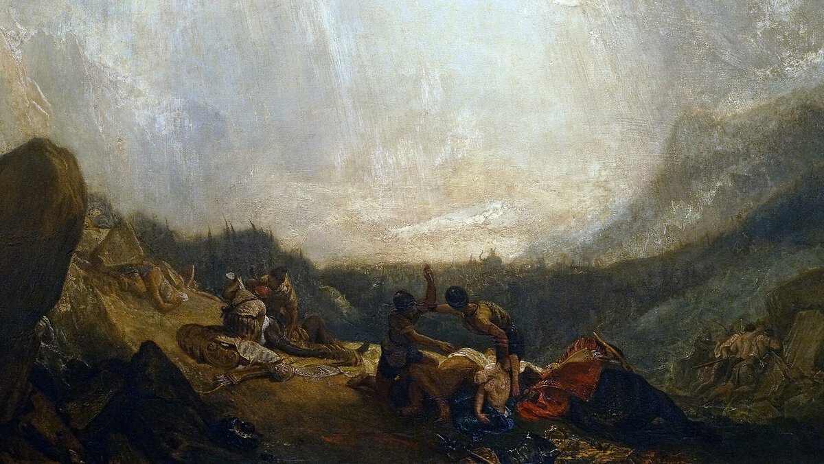 Turner'ın Hannibal ve Ordusu Alpleri Aşarken tablosu: dev fırtına girdabı