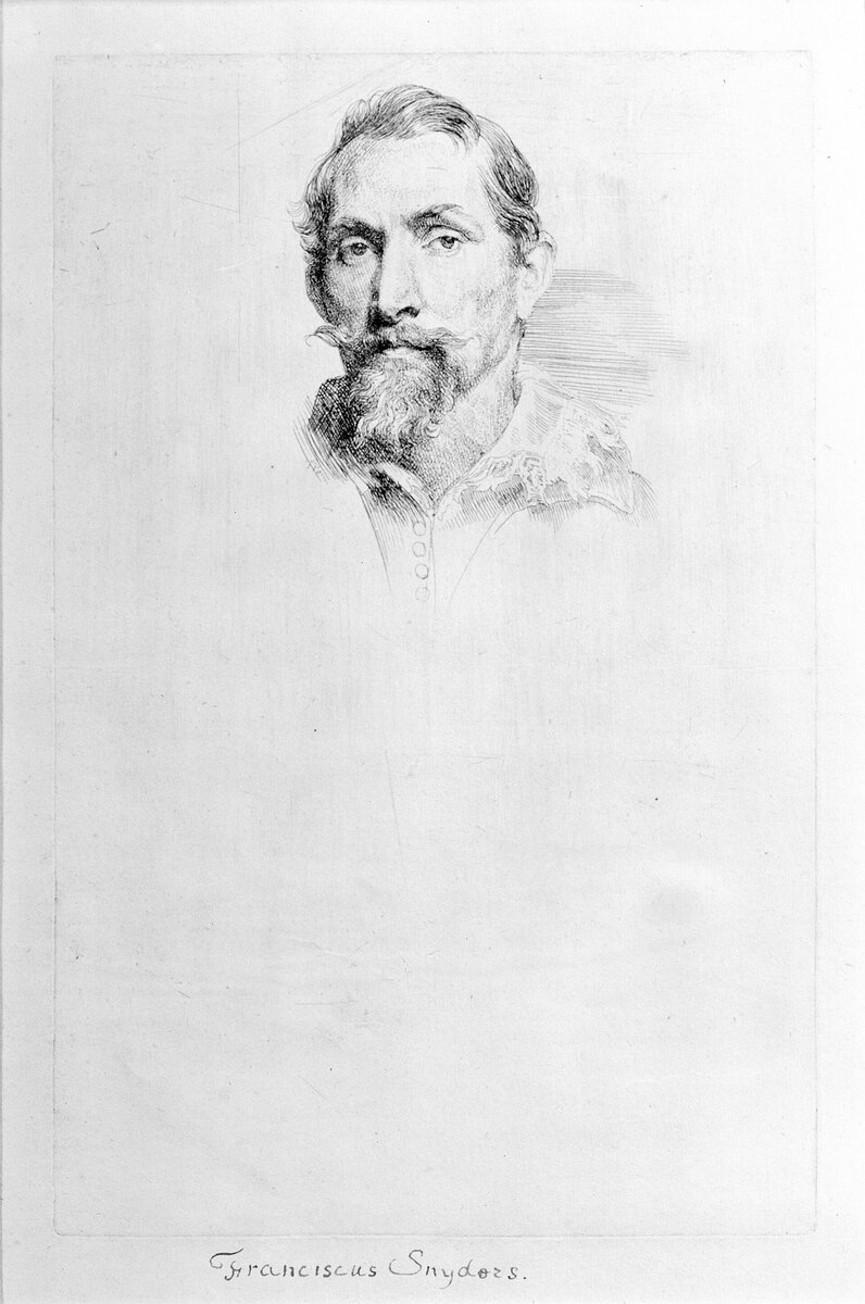 Van Dyck'in Iconography baskı dizisinden Frans Snyders portresi
