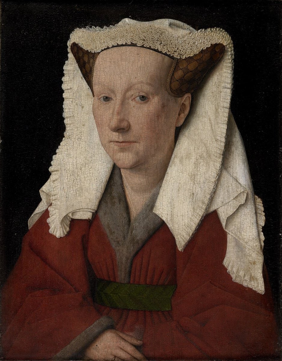 Van Eyck'in eşi Margaret'in portresi: boynuzlu başlıklı kadın