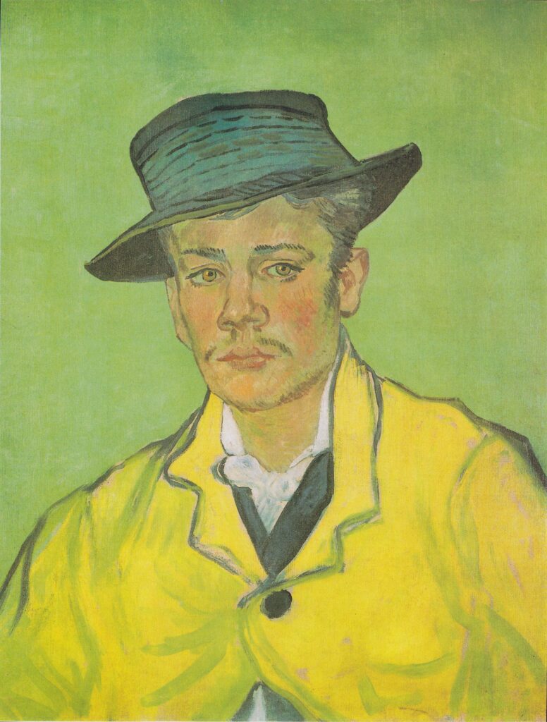 Van Gogh'un Armand Roulin portresi: sarı ceketli, siyah şapkalı genç adam