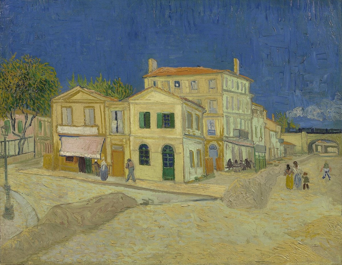 Van Gogh'un Sarı Ev tablosu: Arles'taki sarı boyalı ev ve derin mavi gökyüzü