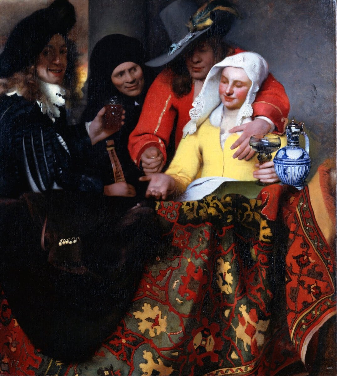 Vermeer'in otoportresi olduğu düşünülen figür