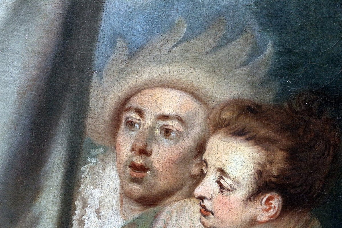 Watteau'nun Pierrot tablosu: beyaz kostümlü, öne çıkmış palyaço